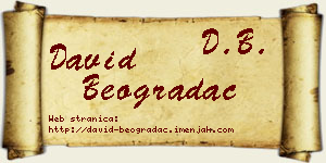 David Beogradac vizit kartica